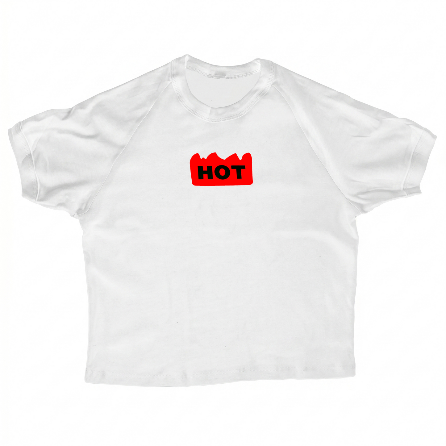 Hot Sticker Women's Baby Rib Short Sleeve Raglan